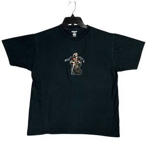 Captain Morgan Shirt Mens Large Black Casual Tee‎ Rum Tangerine Cocktail Pirate